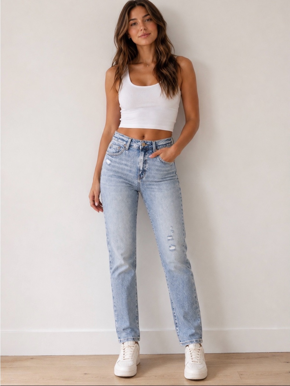 Flying Monkey High-Rise Light Blue Straight Jeans
